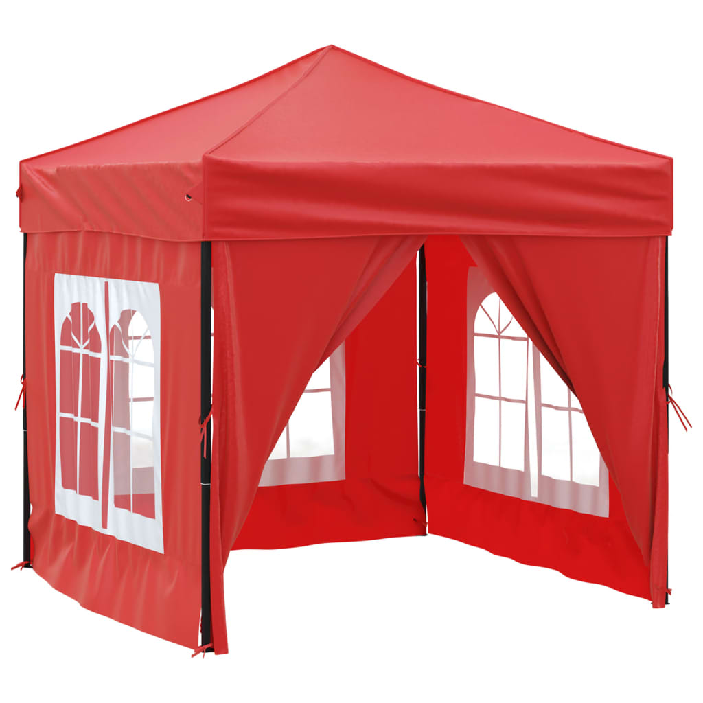 Vidaxl Partytent faltbar mit Seitenwänden 2x2 m rot