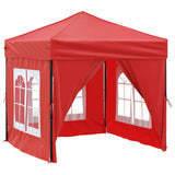 Vidaxl PartyTent pliable avec des parois latérales 2x2 m rouge