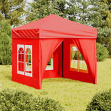 Vidaxl Partytent faltbar mit Seitenwänden 2x2 m rot