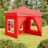 Vidaxl PartyTent pliable avec des parois latérales 2x2 m rouge