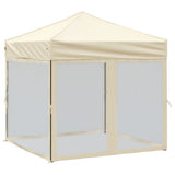 Vidaxl PartyTent pliable avec des murs latéraux 2x2 m crème -colored