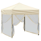 Vidaxl PartyTent pliable avec des murs latéraux 2x2 m crème -colored