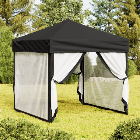 Vidaxl PartyTent pliable avec des parois latérales 2x2 m noir