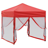 Vidaxl PartyTent pliable avec des parois latérales 2x2 m rouge