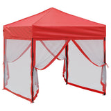 Vidaxl PartyTent pliable avec des parois latérales 2x2 m rouge