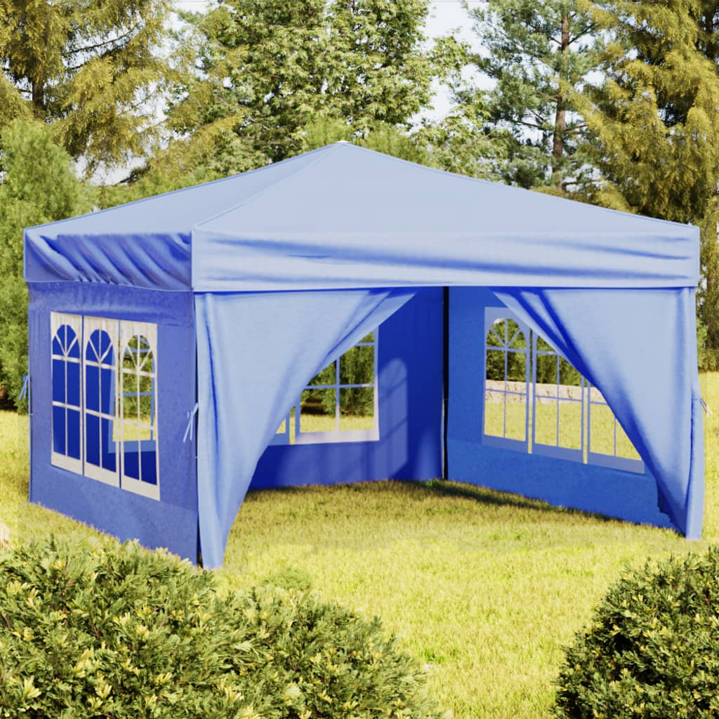 Vidaxl Partytent faltbar mit Seitenwänden 3x3 m blau