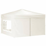 Vidaxl PartyTent pliable avec des murs latéraux 3x3 m crème -colored