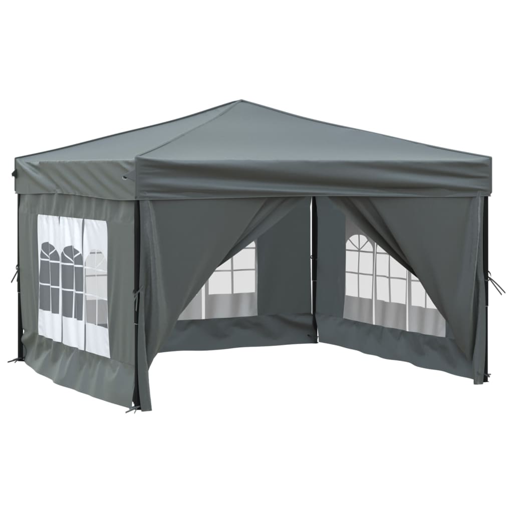 Vidaxl PartyTent plegable con paredes laterales de 3x3 m de antracita