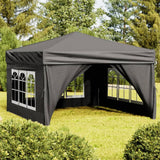 Vidaxl PartyTent plegable con paredes laterales de 3x3 m de antracita