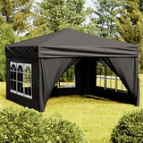 Vidaxl Partytent faltbar mit Seitenwänden 3x3 m schwarz