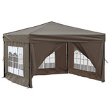 Vidaxl PartyTent pliable avec des parois latérales 3x3 m taupe
