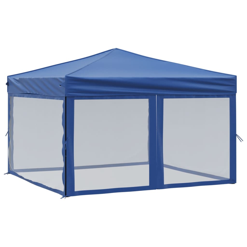 Vidaxl PartyTent pieghevole con pareti laterali 3x3 m blu