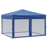 Vidaxl PartyTent pieghevole con pareti laterali 3x3 m blu