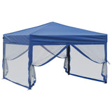 Vidaxl PartyTent pieghevole con pareti laterali 3x3 m blu