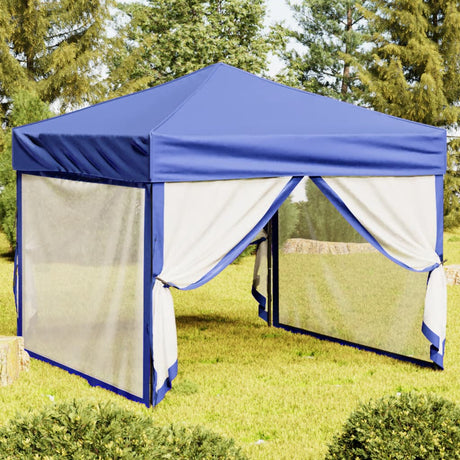 Vidaxl PartyTent pliable avec des parois latérales 3x3 m bleu
