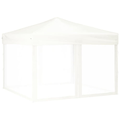 Vidaxl PartyTent pliable avec des parois latérales 3x3 m blanc