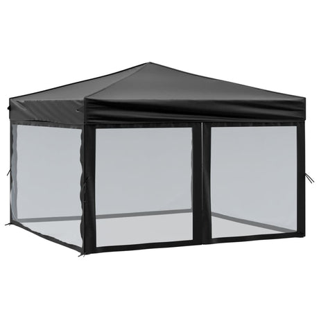 Vidaxl PartyTent pliable avec des parois latérales 3x3 m noir