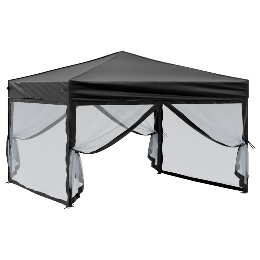 Vidaxl PartyTent skládací s bočními stěnami 3x3 m černá