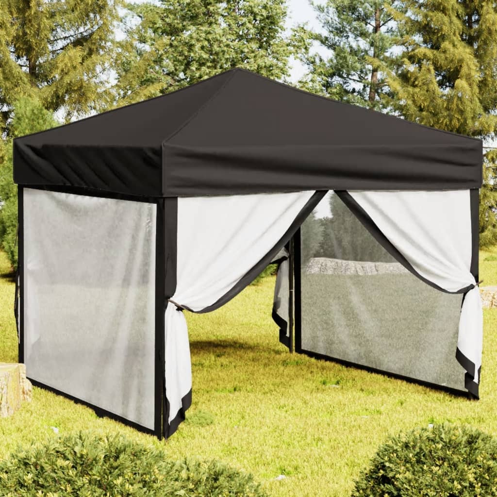 Vidaxl PartyTent skládací s bočními stěnami 3x3 m černá