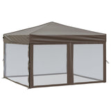 Vidaxl Partytent faltbar mit Seitenwänden 3x3 m Taupe