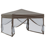 Vidaxl PartyTent pliable avec des parois latérales 3x3 m taupe