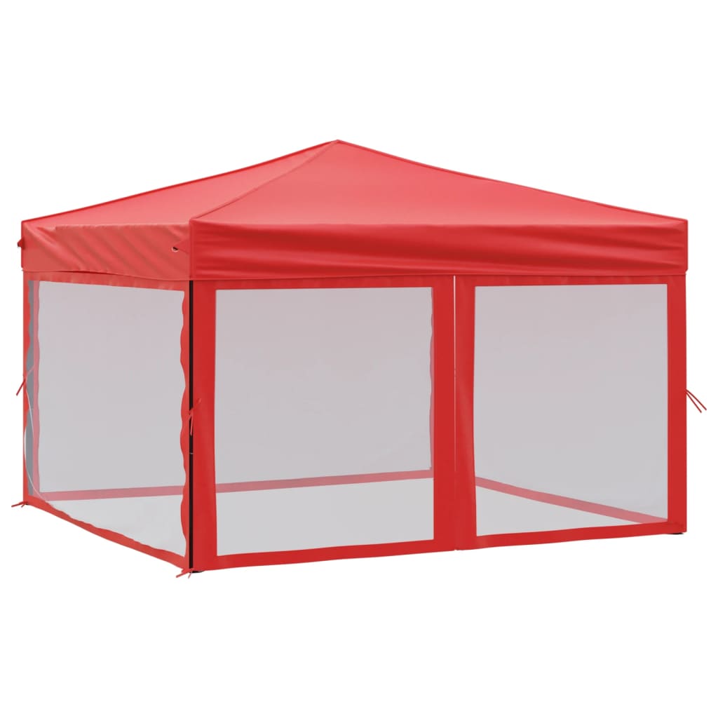 Vidaxl partyTent foldble med sidoväggar 3x3 m röda