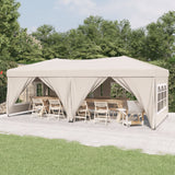 Vidaxl PartyTent pliable avec des murs latéraux 3x6 m crème -colored