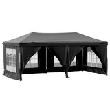 Vidaxl PartyTent pliable avec des parois latérales 3x6 m noir