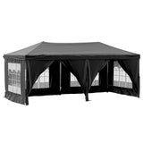 Vidaxl PartyTent pliable avec des parois latérales 3x6 m noir