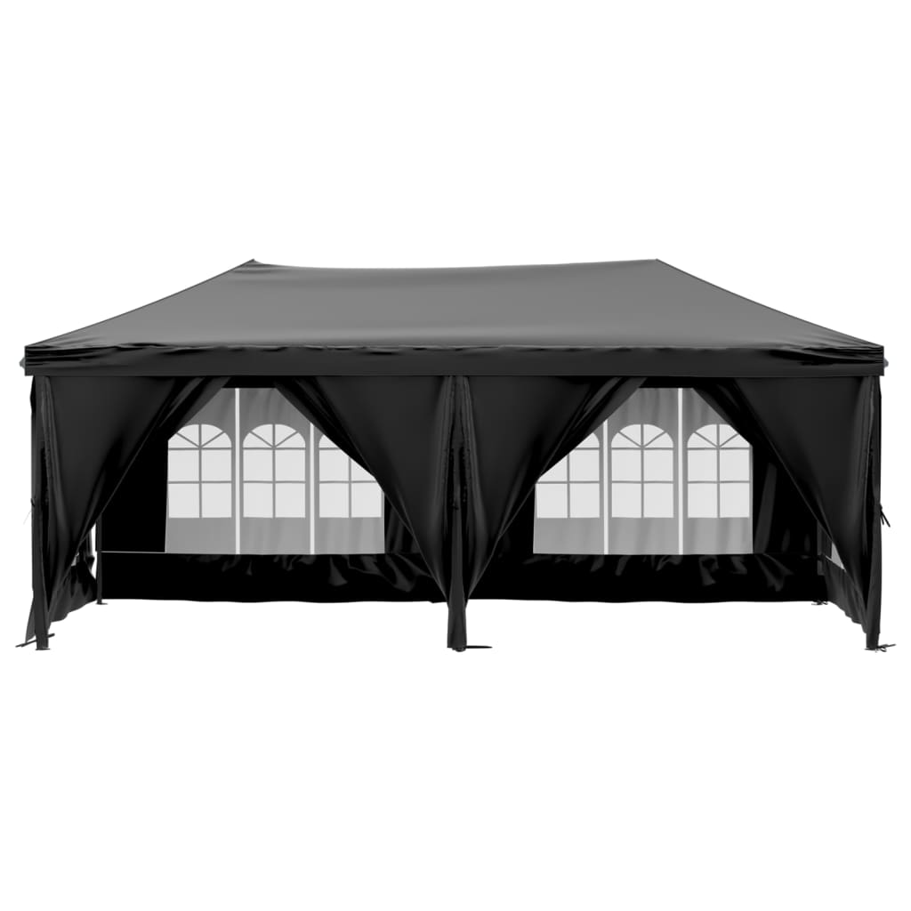 Vidaxl PartyTent pliable avec des parois latérales 3x6 m noir