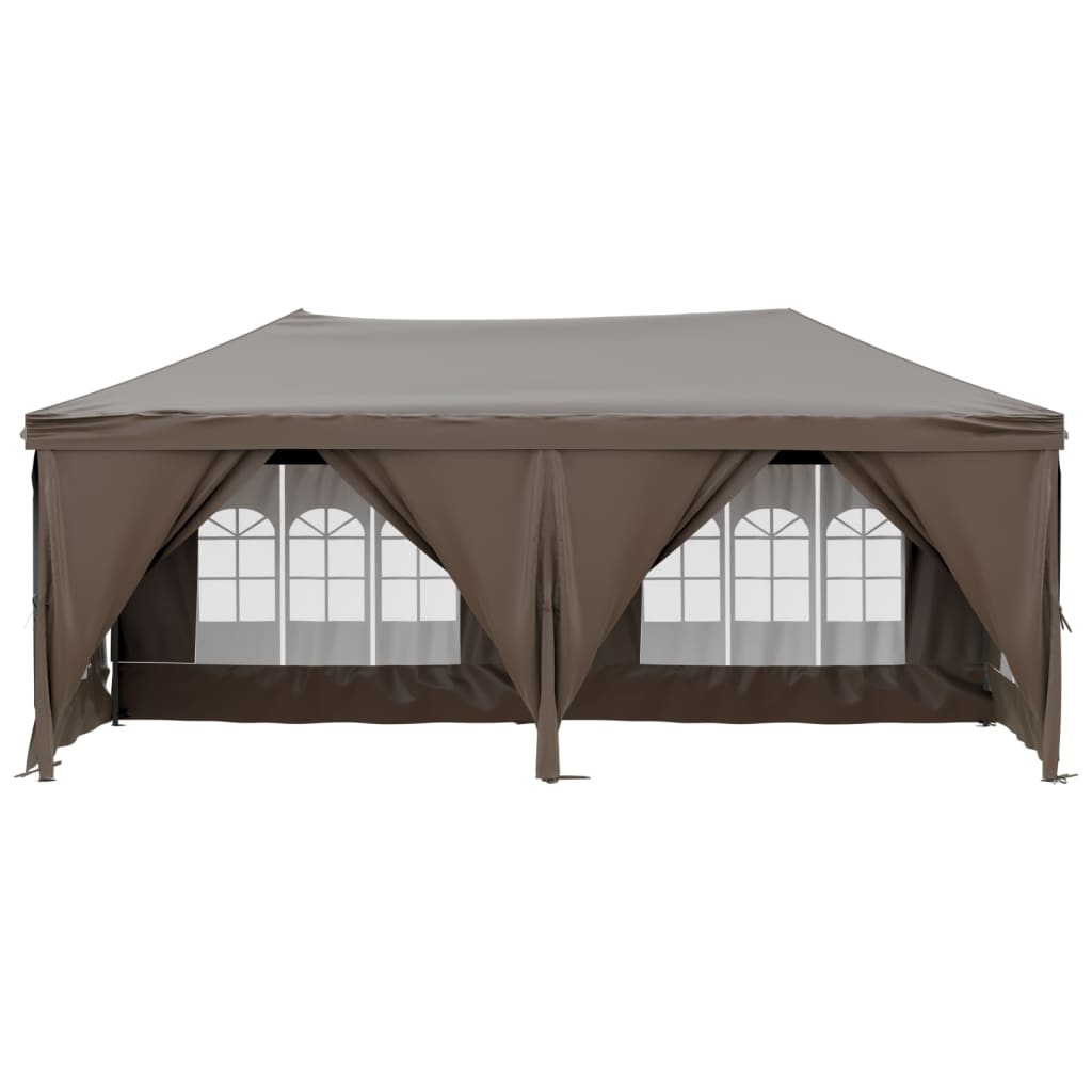 Vidaxl PartyTent plegable con paredes laterales 3x6 m taupe