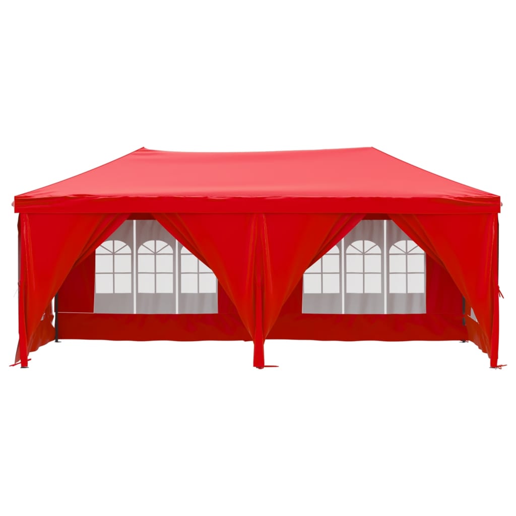 Vidaxl Partytent Foldable with Side walls 3x6 m Red