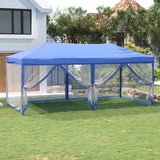 Vidaxl PartyTent pliable avec des parois latérales 3x6 m bleu
