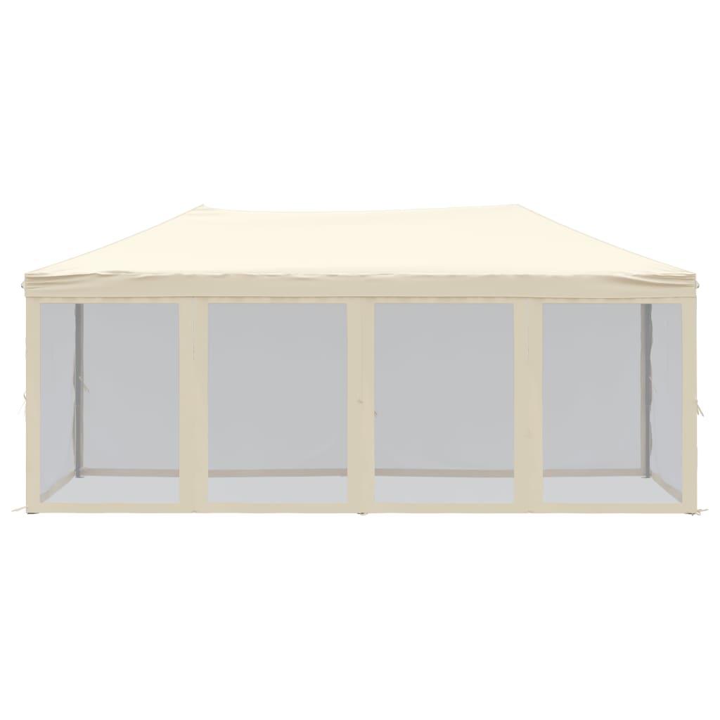 Vidaxl PartyTent pliable avec des murs latéraux 3x6 m crème -colored