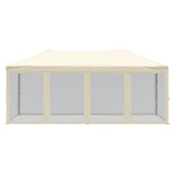 Vidaxl PartyTent pliable avec des murs latéraux 3x6 m crème -colored