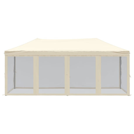 Vidaxl PartyTent pliable avec des murs latéraux 3x6 m crème -colored