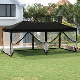 Vidaxl Partytent faltbar mit Seitenwänden 3x6 m schwarz