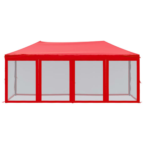 Vidaxl PartyTent pliable avec des parois latérales 3x6 m rouge