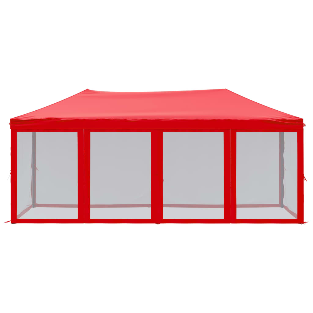 Vidaxl PartyTent pliable avec des parois latérales 3x6 m rouge