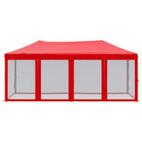 Vidaxl PartyTent pliable avec des parois latérales 3x6 m rouge