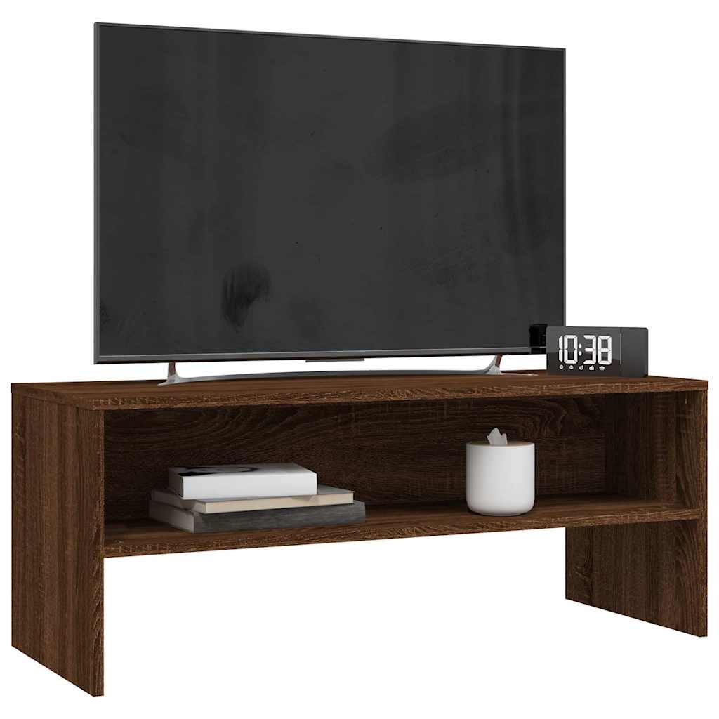 Vidaxl tv-meubel 100x40x40 cm bewerkt hout bruin eikenkleur