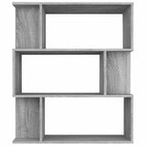 Vidaxl boekenkast kamerscherm 80x24x96 cm bewerkt hout grijs sonoma