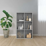 Vidaxl boekenkast dressoir 66x30x98 cm bewerkt hout grijs sonoma eiken