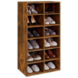 Rack à chaussures Vidaxl 54x34x100.5 cm Couleur de chêne fumé en bois transformé