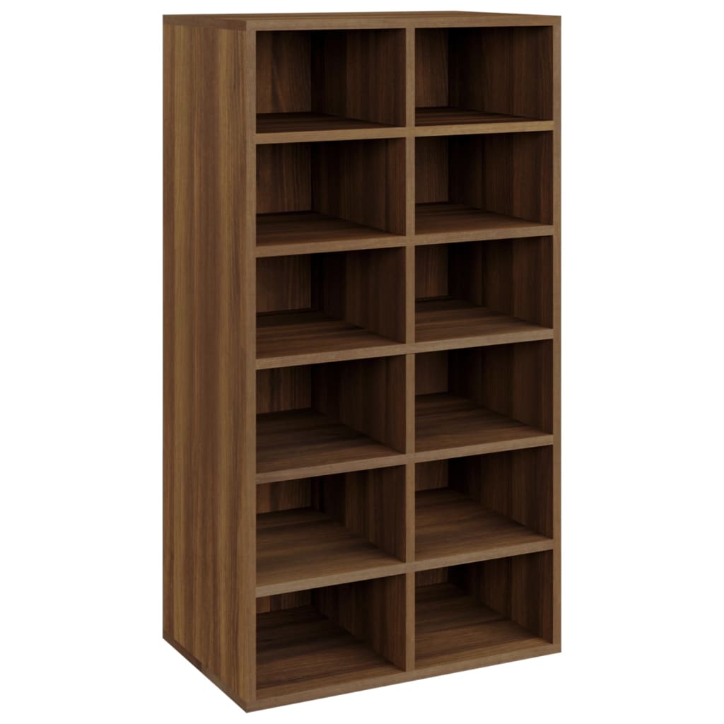 VidaXL shoe rack 54x34x100.5 cm processed wood brown oak color