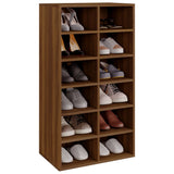 Rack à chaussures Vidaxl 54x34x100.5 cm Couleur de chêne marron en bois transformé