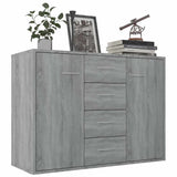 Vidaxl dressoir 88x30x65 cm bewerkt hout grijs sonoma eikenkleurig