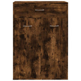 Armoire à chaussures Vidaxl 60x35x84 cm en bois de bois de chêne fumé coloré