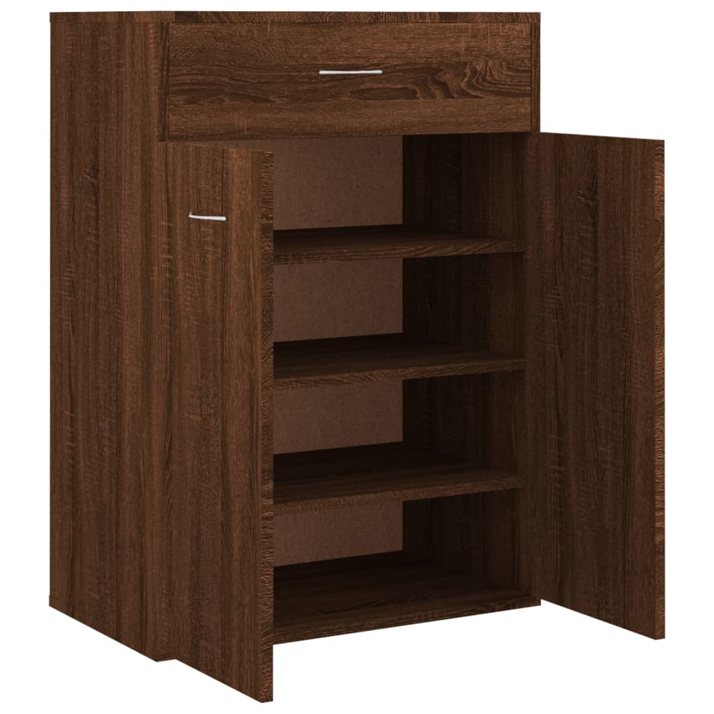 Vidaxl Schong Cabinet 60x3x84 cm schneiden Holz brong Oakfaarf