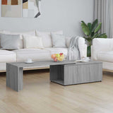 Vidaxl salontafel 150x50x35 cm bewerkt hout grijs